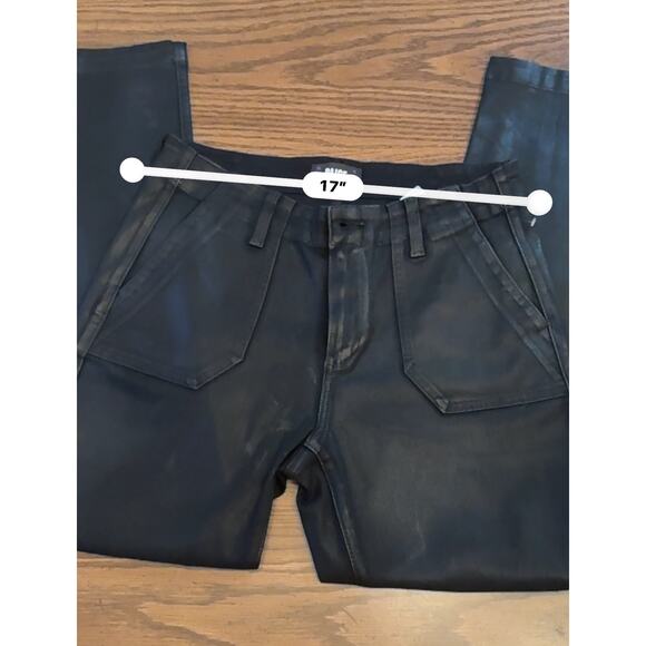 Paige jeans Mayslie Straight Ankle in Black Fog Luxe Coating size 29 (US 8) - Picture 8 of 11